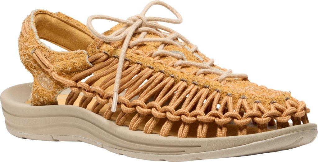 KEEN Uneek Leather Sandali Unisex oak buff/plaza taupe 1032092